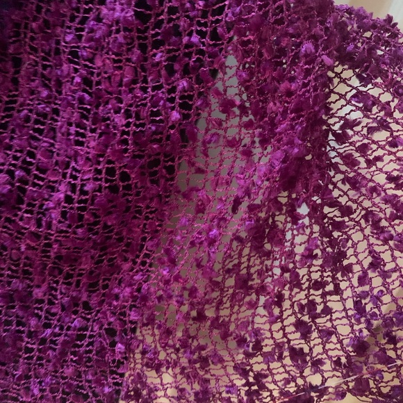 Cheppu Purple Loosely Woven Scarf - Picture 5 of 7